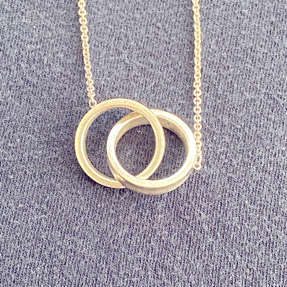 TIFFANY & CO Sterling Silver 1837 Interlocking Circles Necklace D8795